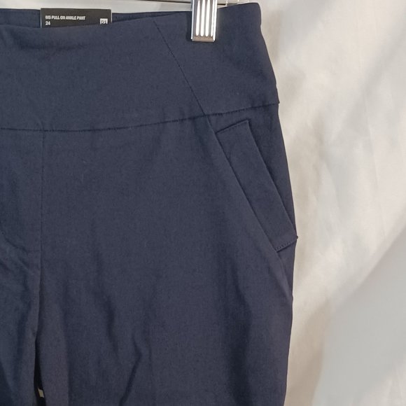 NWT Womens Massini Pull on Ankle Pant Navy Blue Size Small Skinny Midrise - Picture 4 of 15